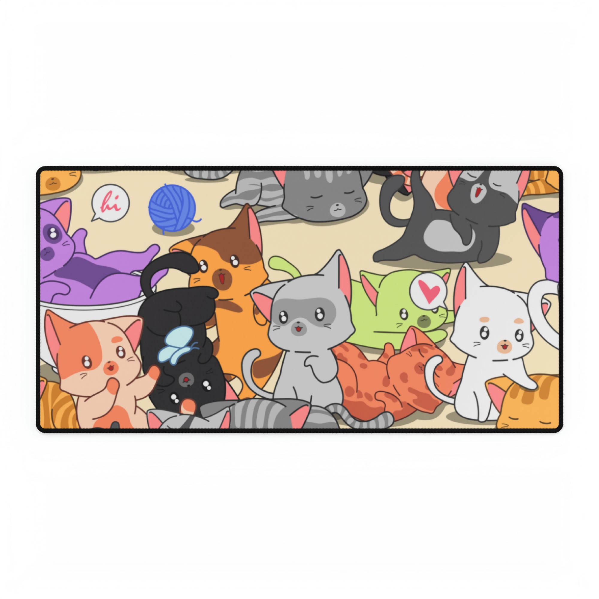 Catsitting the Kittens Desk Mat