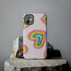 Rainbow Hearts Phone Case (Apple & Android) - Pink Sweetheart