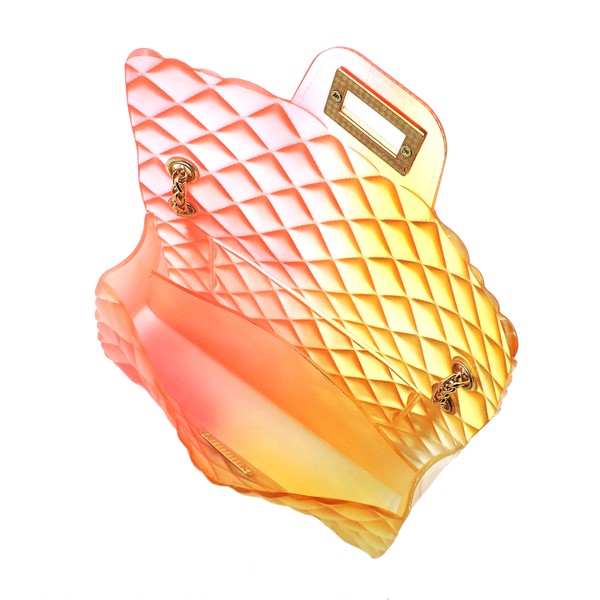 Embossed Multi Color Jelly Shoulder Handbag Purse