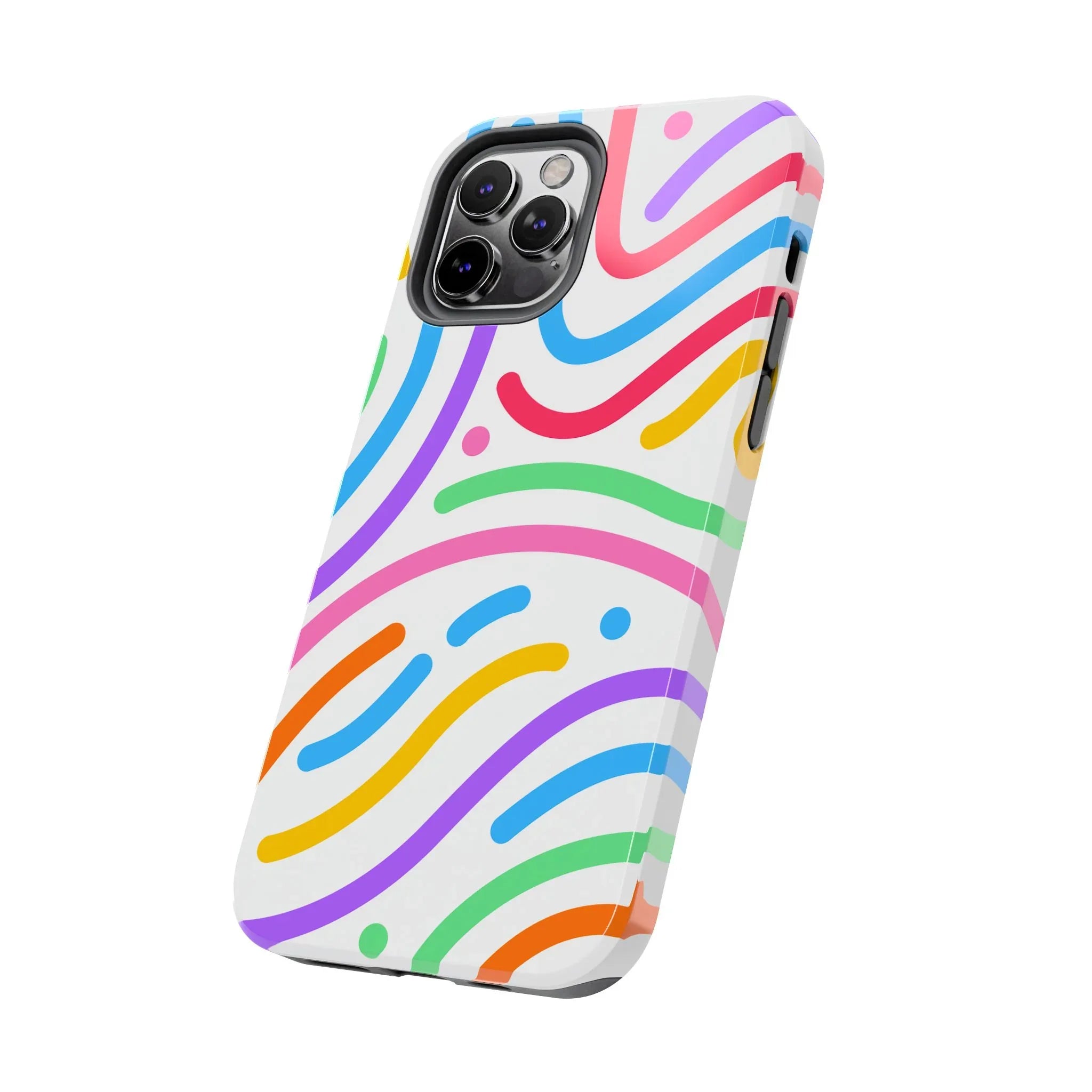 Rainbow Swirls Phone Case (Apple & Android) - Pink Sweetheart