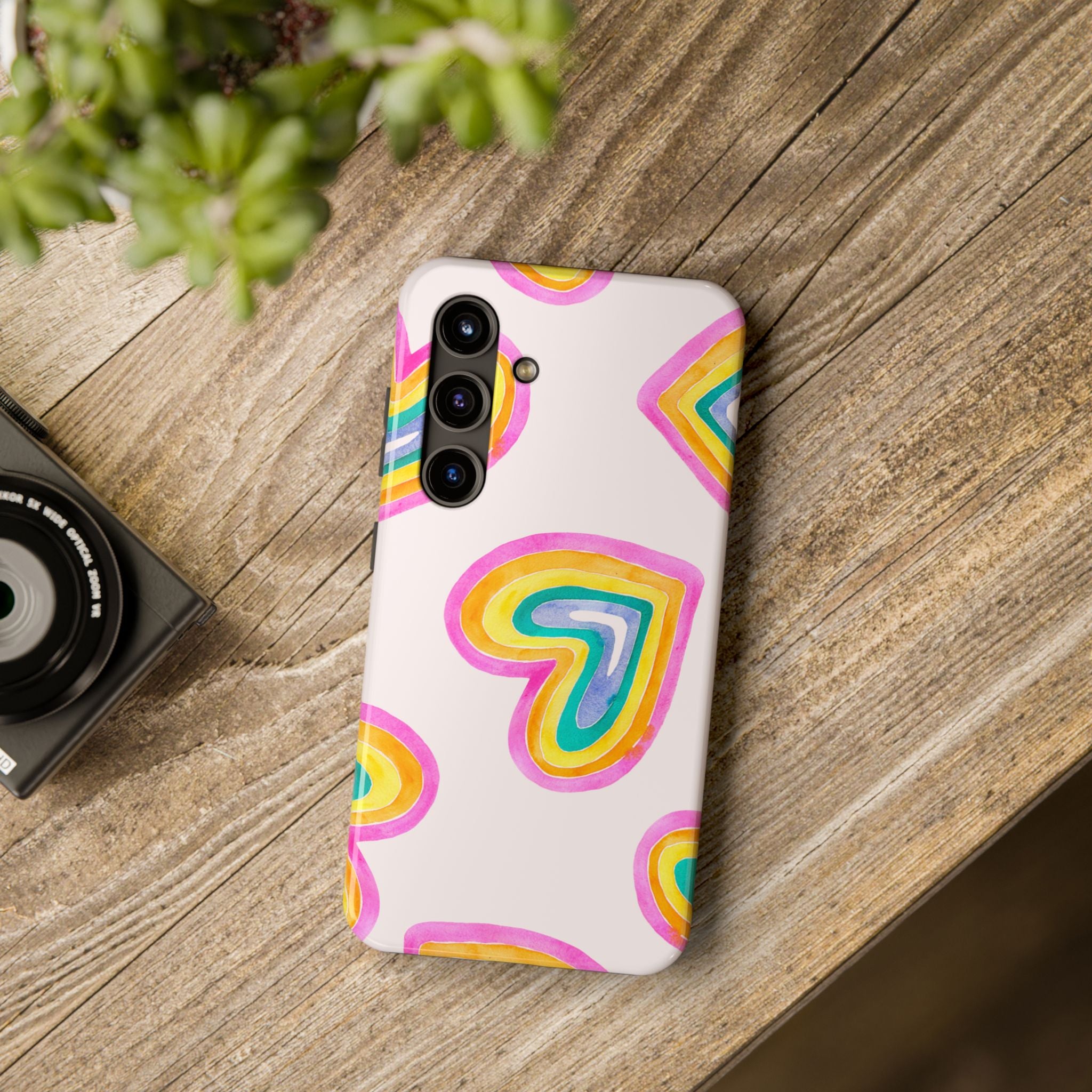 Rainbow Hearts Phone Case (Apple & Android)