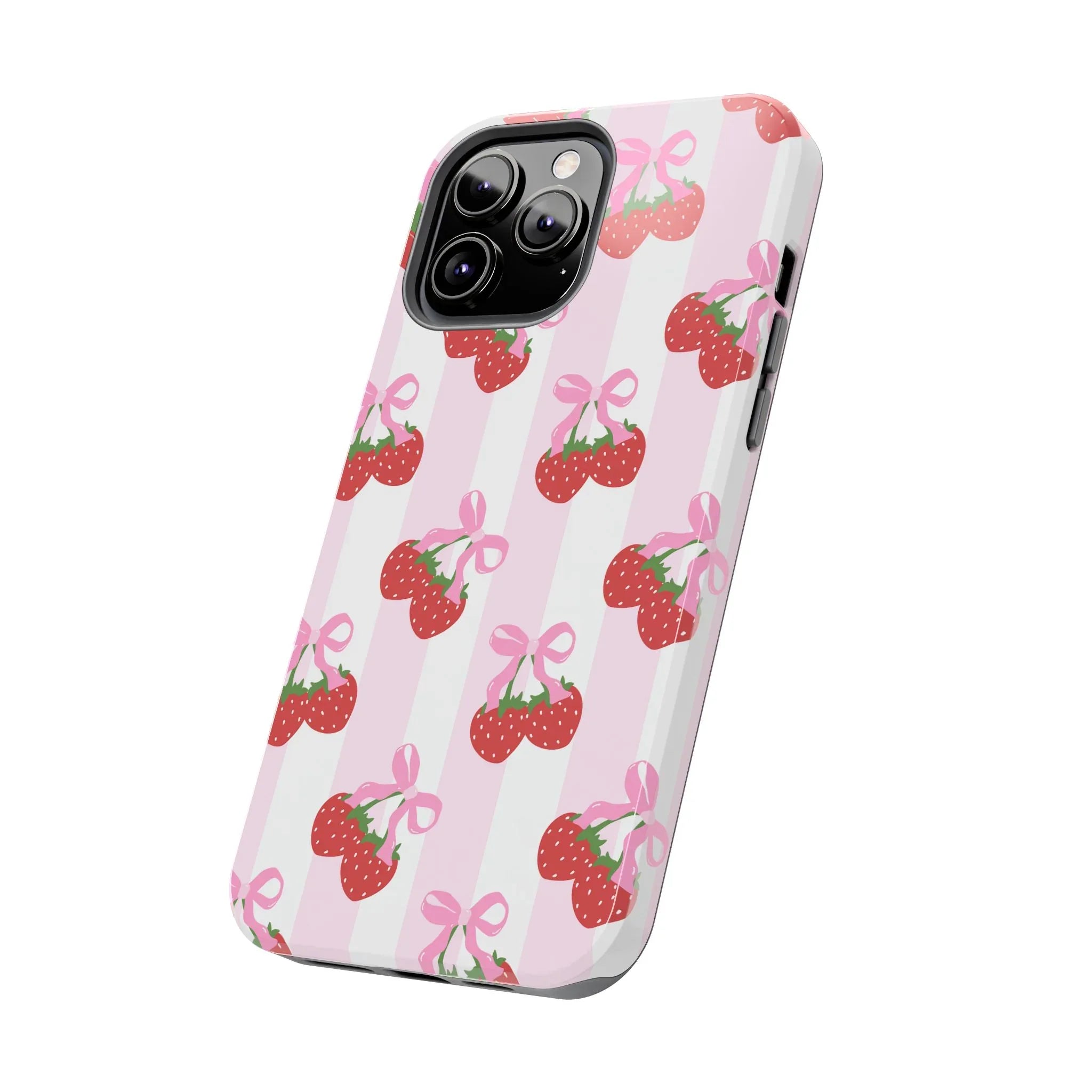 Strawberry Cherries Phone Case (Apple & Android) - Pink Sweetheart