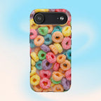 Morning Cereal Loops Phone Case (Apple & Android) - Pink Sweetheart