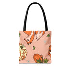 Foxy Pumpkin Patch Tote Bag