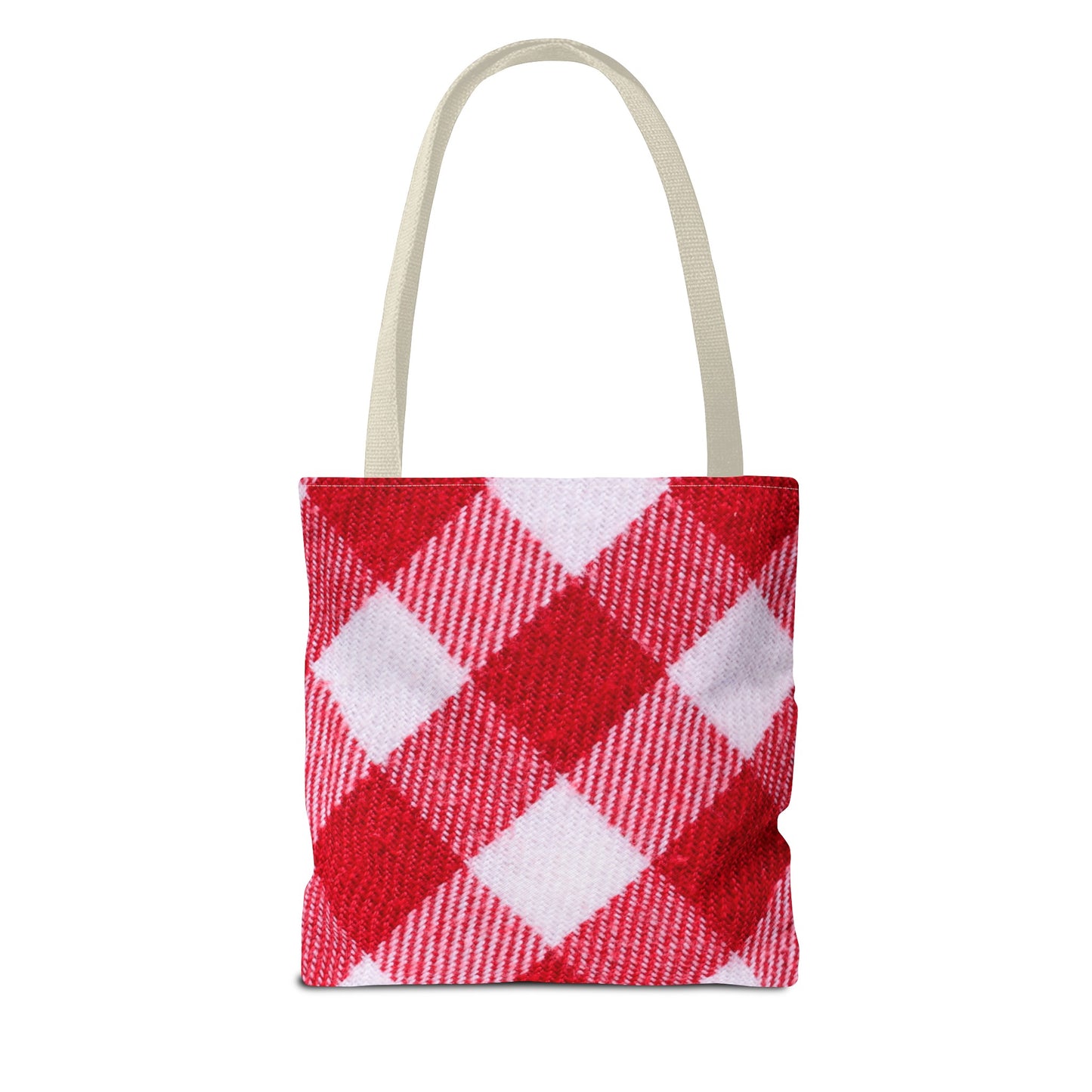 Red & White Checked Tote Bag