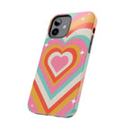Psychedelic Hearts Phone Case (Apple & Android) - Pink Sweetheart