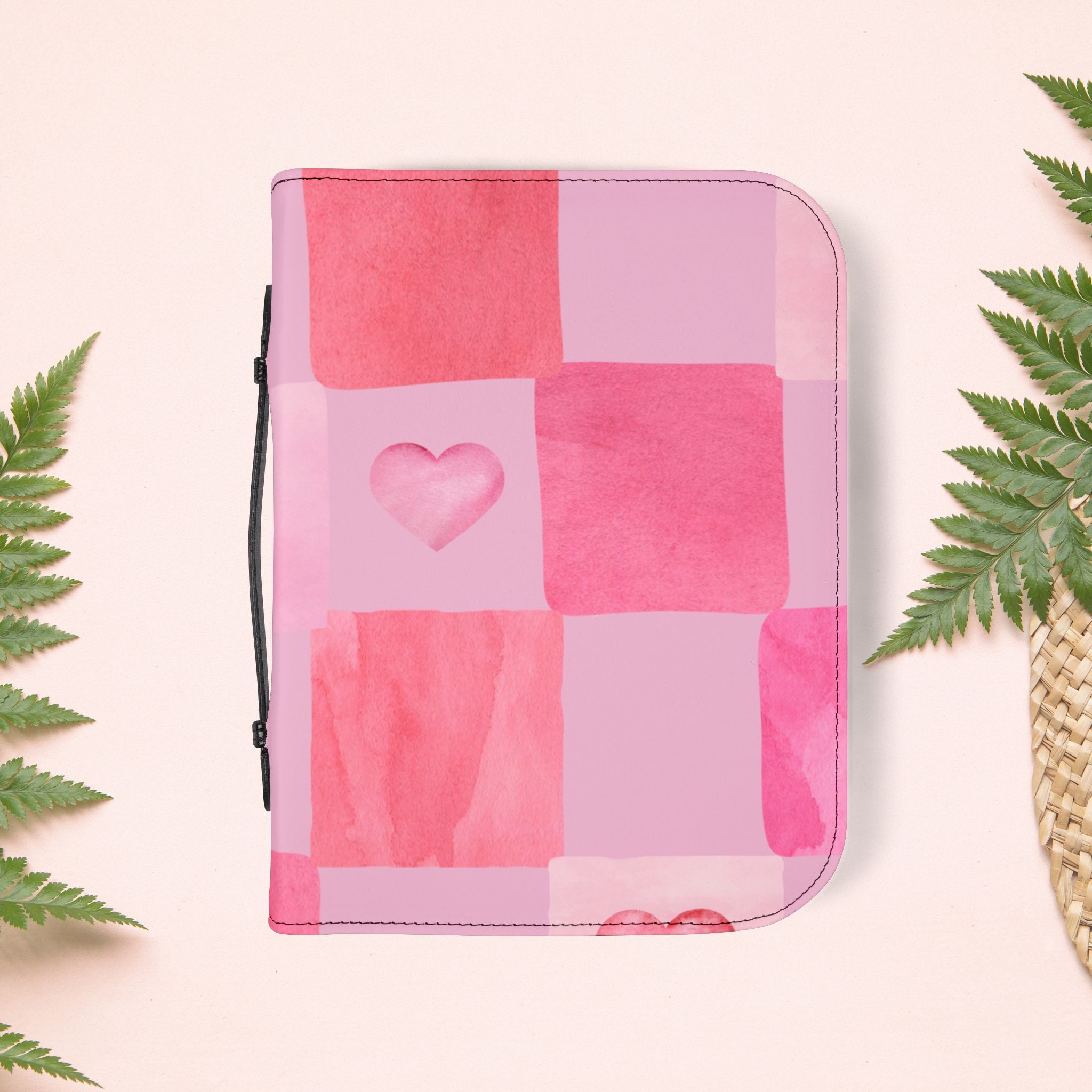 Peachy Pink Squares Book Cover