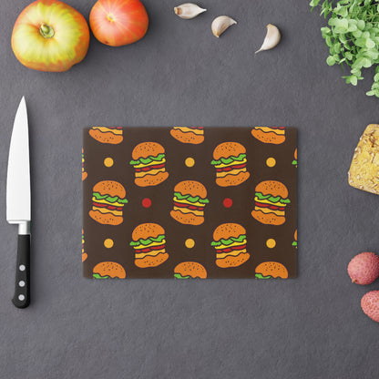 Burger Glass Cutting Board