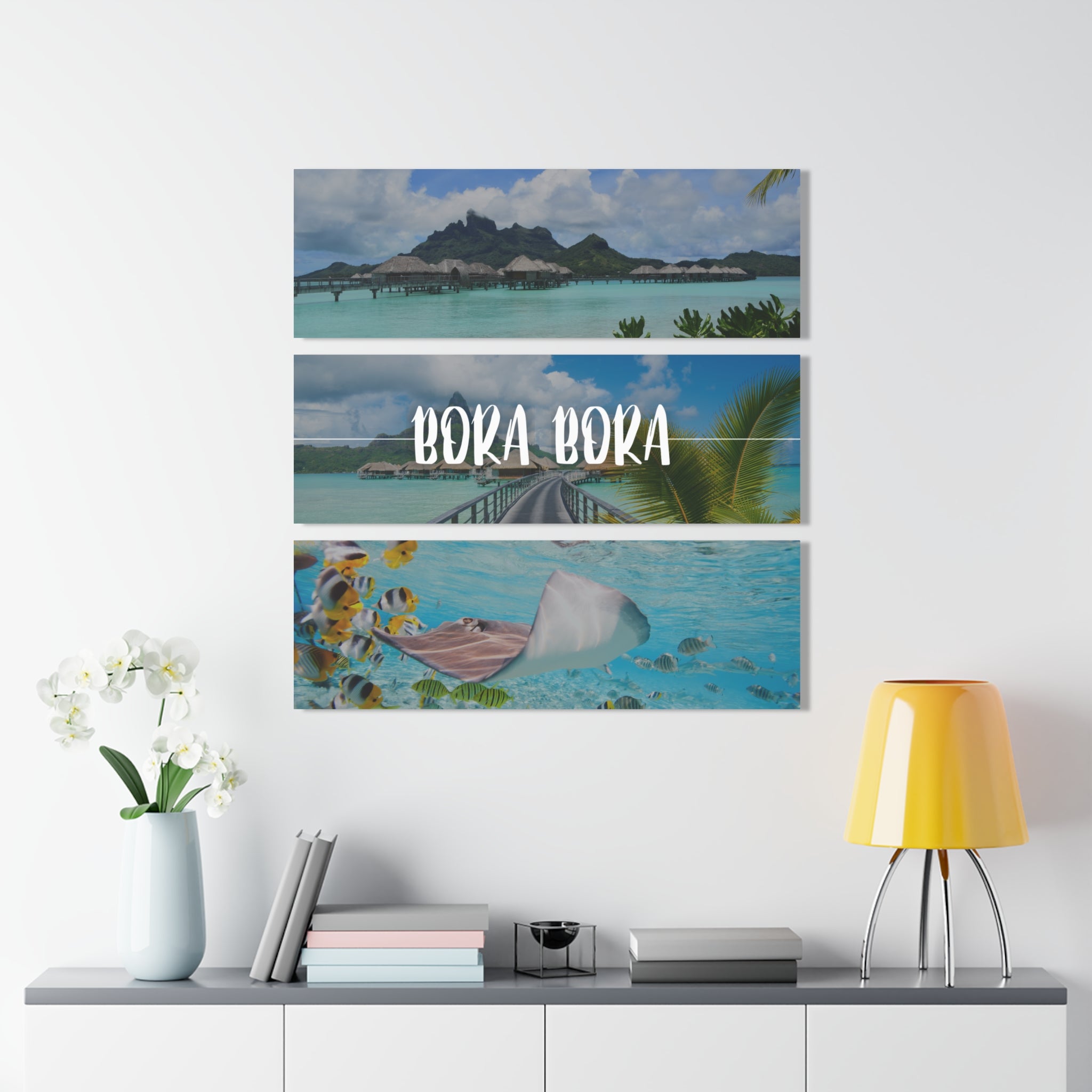 Bora Bora Skyline Acrylic Prints (Triptych)