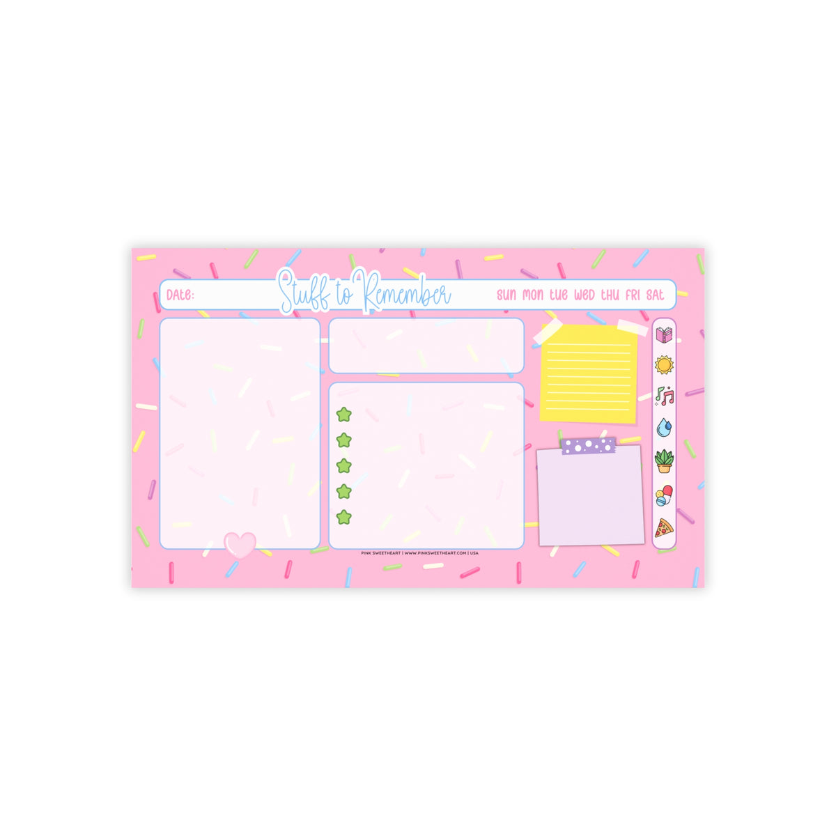 Spilled Sprinkles Sticky Note Pad