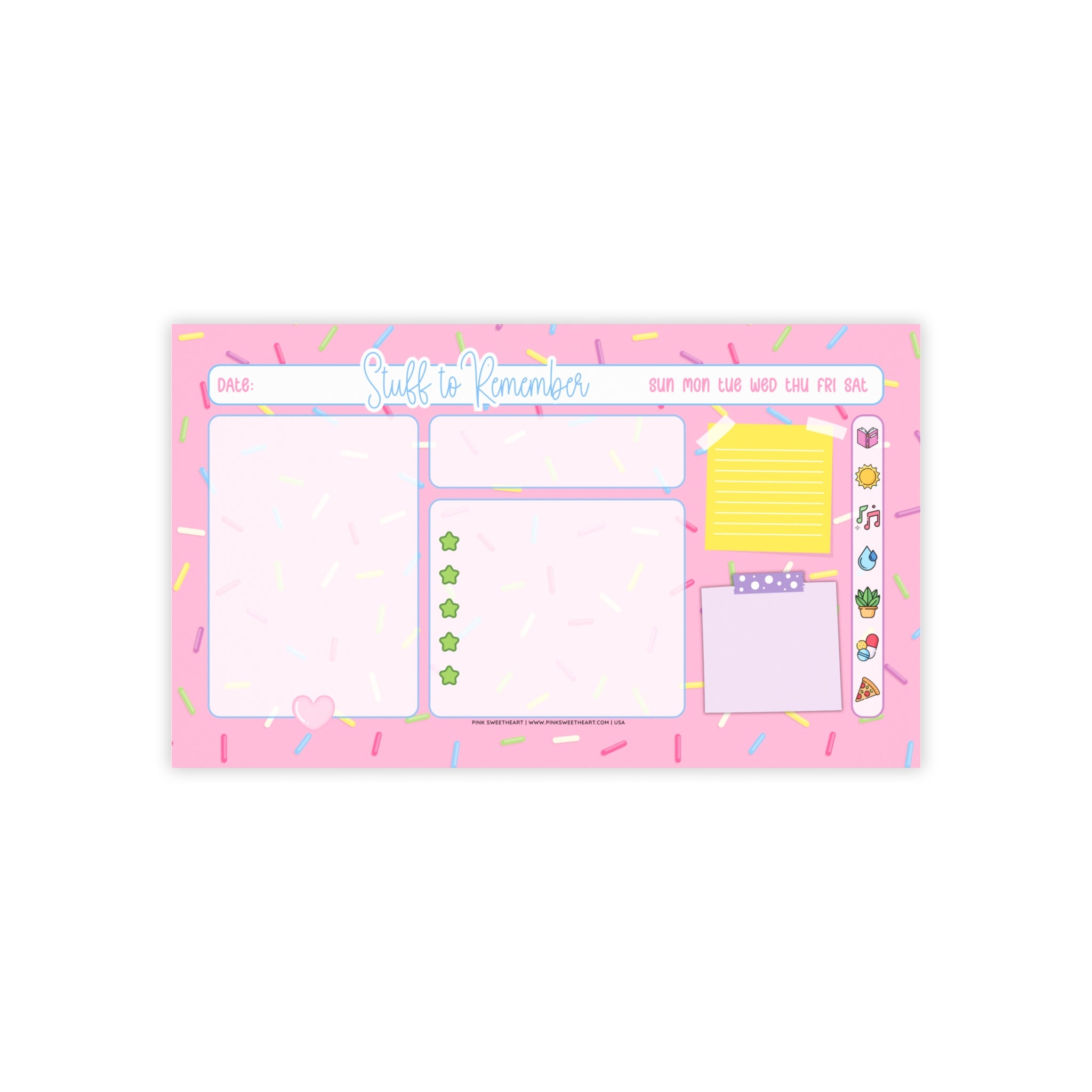 Spilled Sprinkles Sticky Note Pad