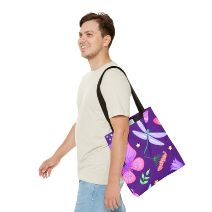 Purple Butterfly Forest Tote Bag