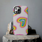 Rainbow Hearts Phone Case (Apple & Android) - Pink Sweetheart