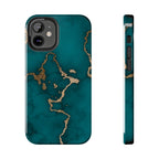 Green & Gold Marble Phone Case (Apple & Android)