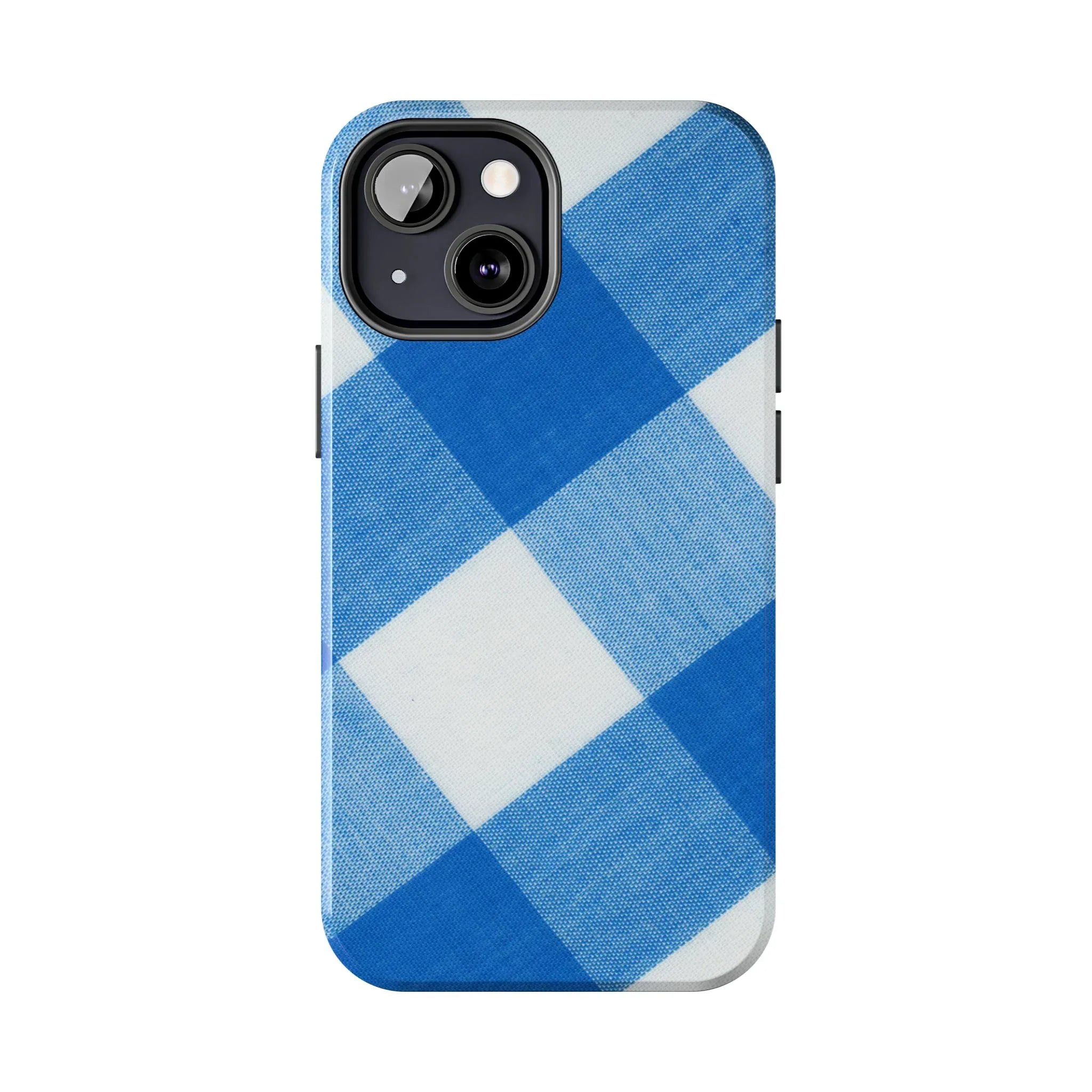 Classic Blue Gingham Phone Case (Apple & Android) - Pink Sweetheart