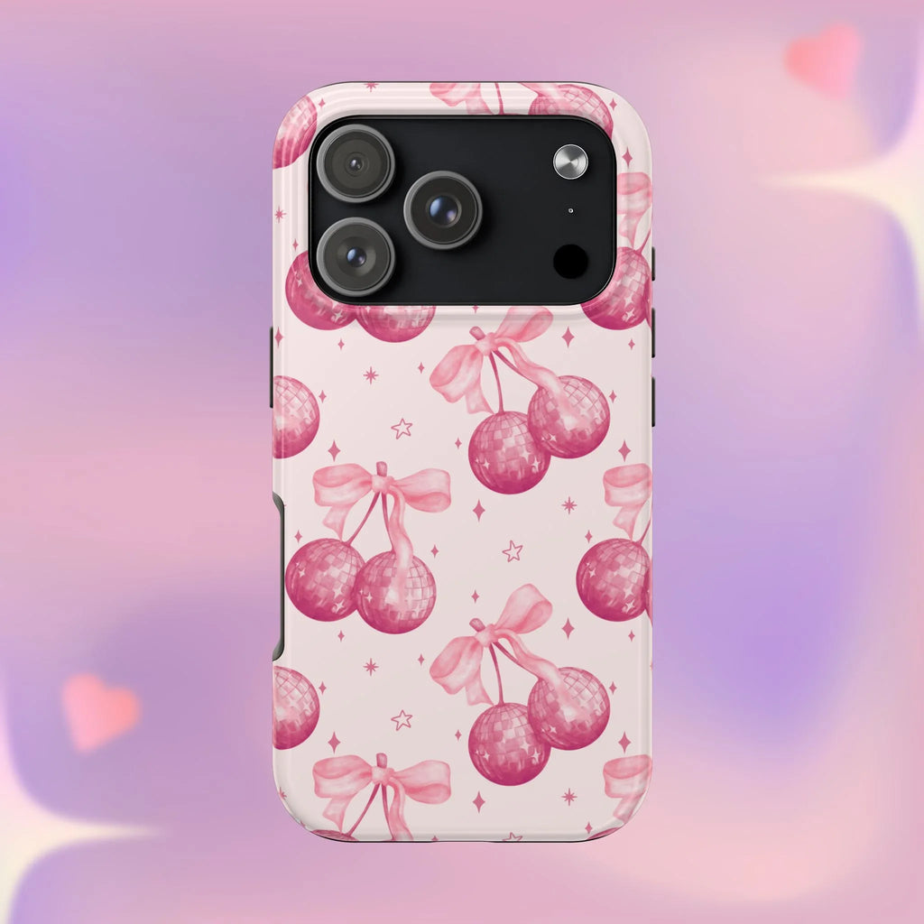 Disco Cherries Phone Case (Apple & Android) - Pink Sweetheart