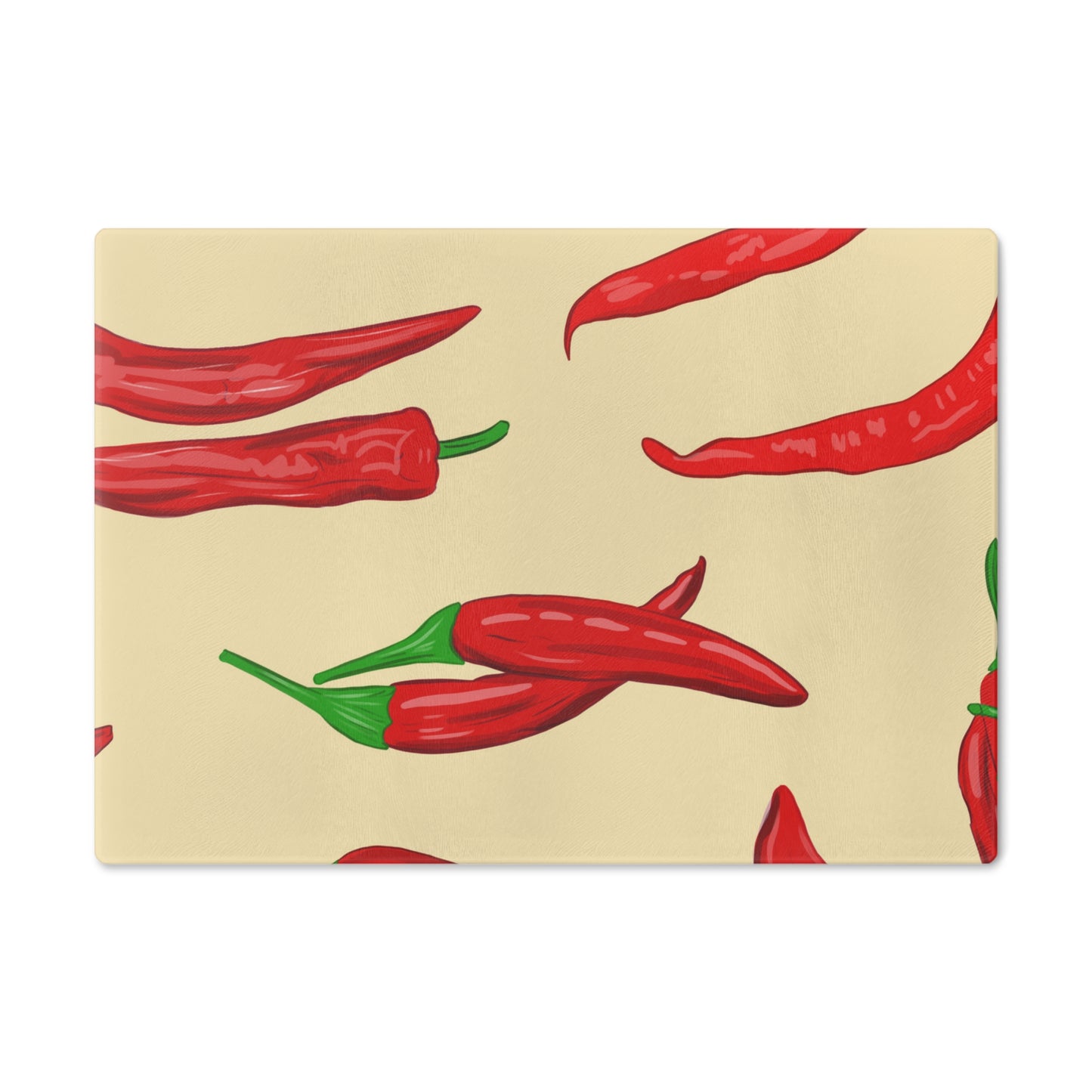 Hot Pepper Glass Cutting Board