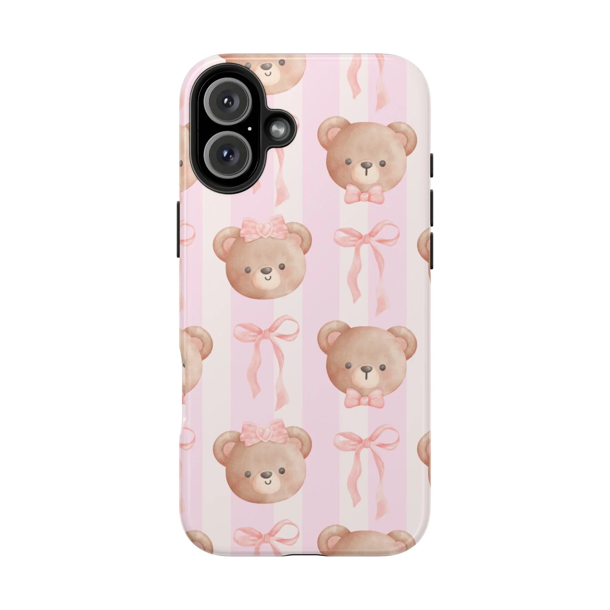 Cuddly Teddy Bear Phone Case (Apple & Android) - Pink Sweetheart