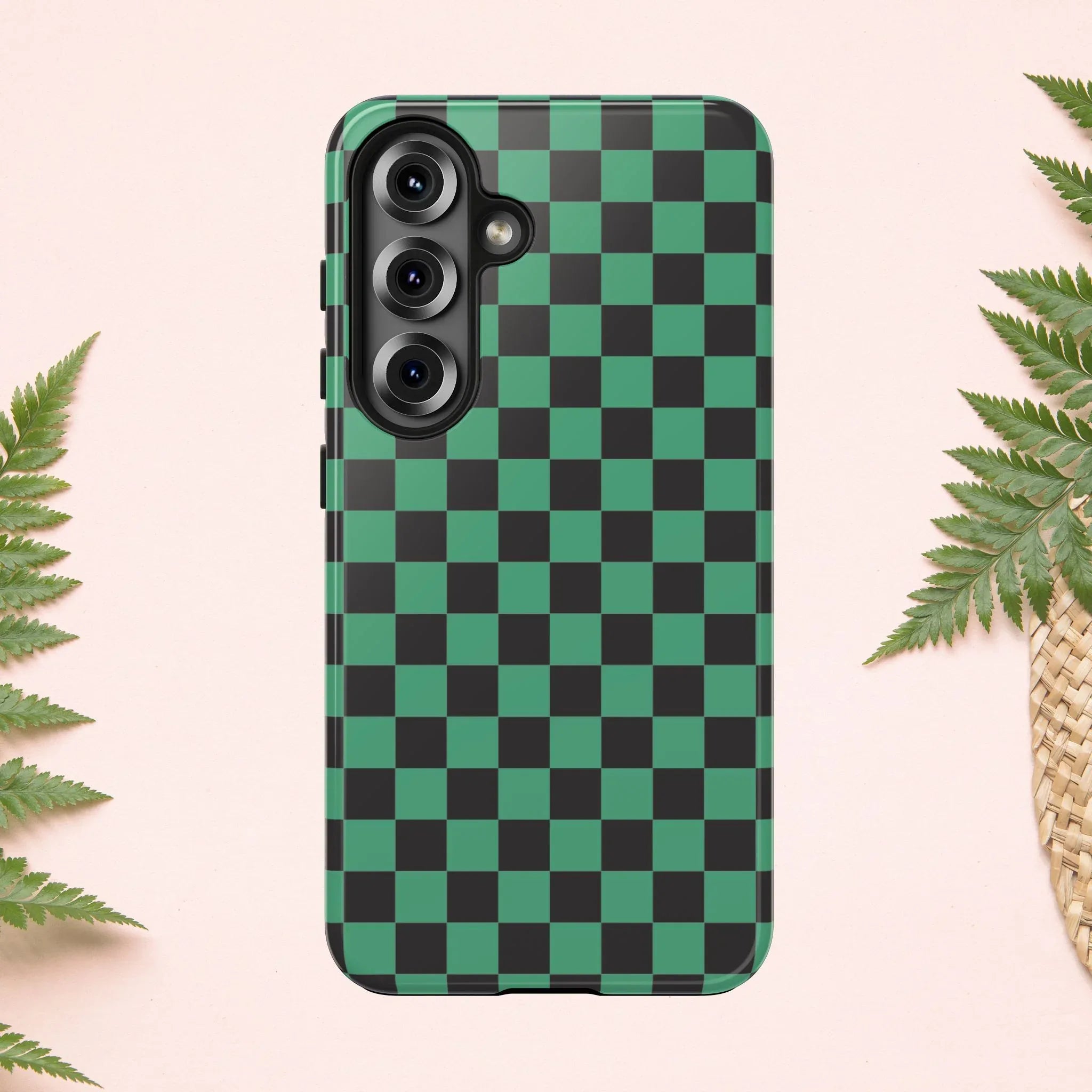 Checkered Kimono Tough Phone Case (Apple & Android) - Pink Sweetheart