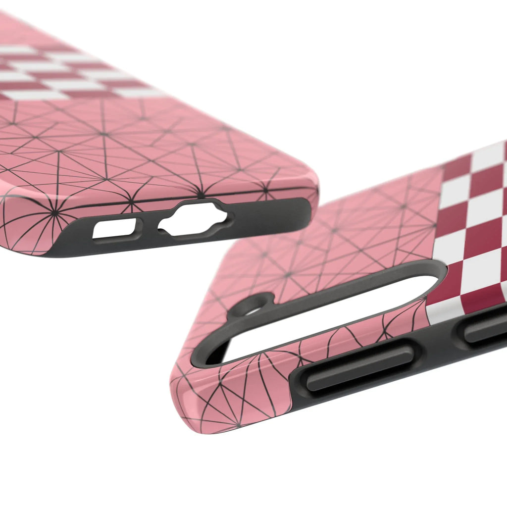 Geometric Kimono Tough Phone Case (Apple & Android) - Pink Sweetheart