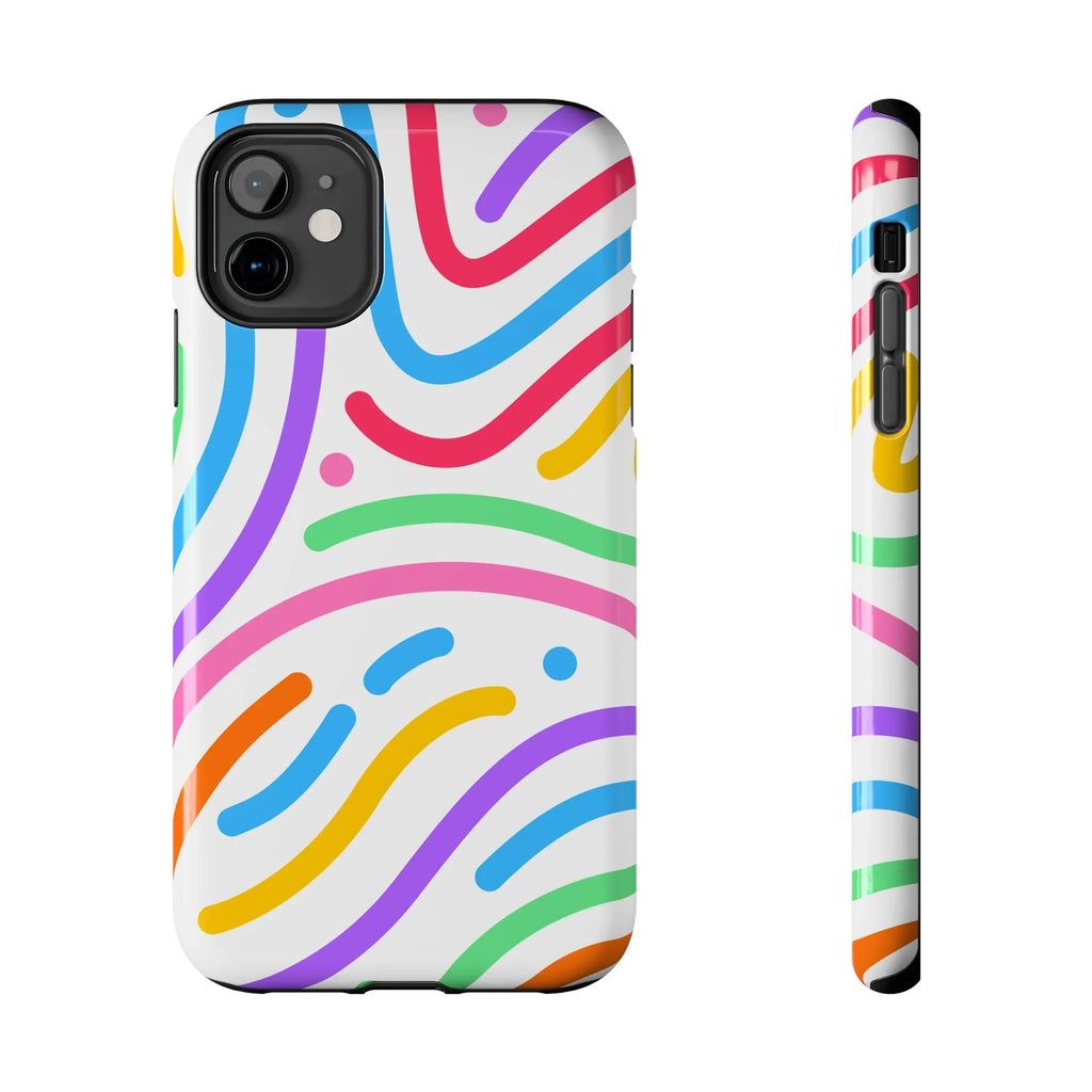 Rainbow Swirls Phone Case (Apple & Android) - Pink Sweetheart