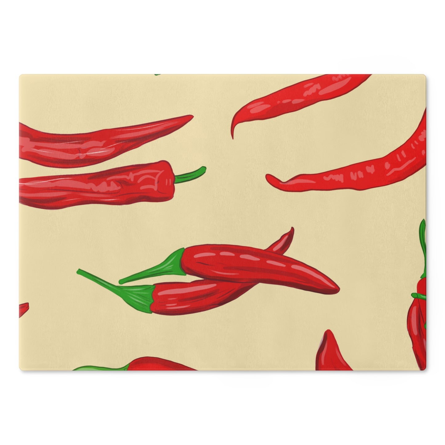 Hot Pepper Glass Cutting Board