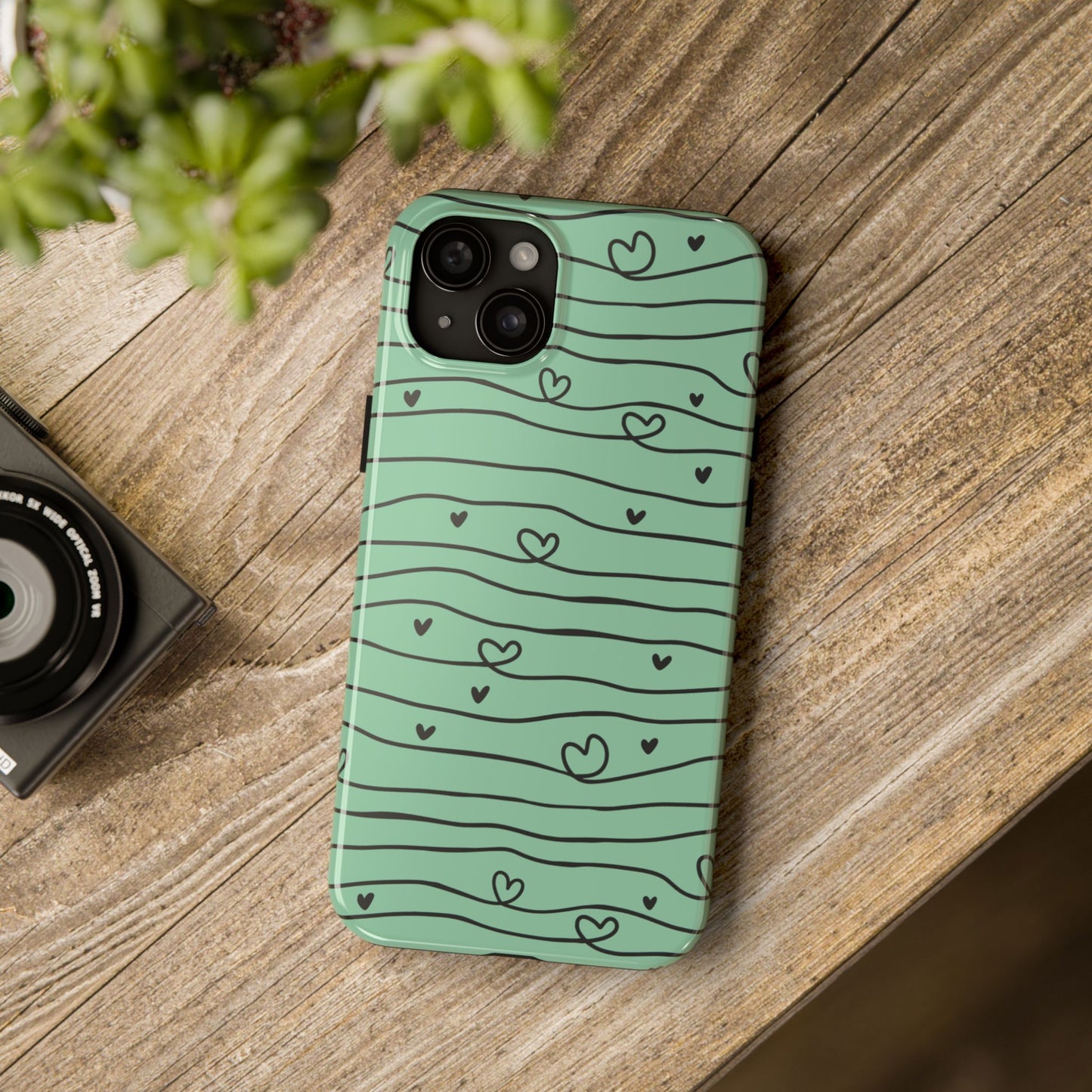 Scribble Love Hearts Phone Case