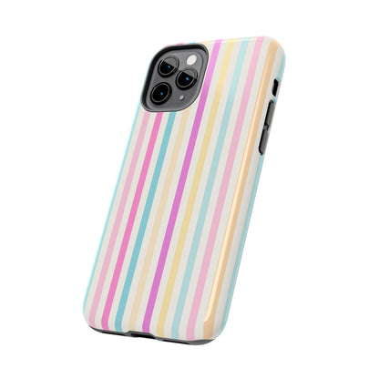 Pastel Candy Stripes Phone Cases