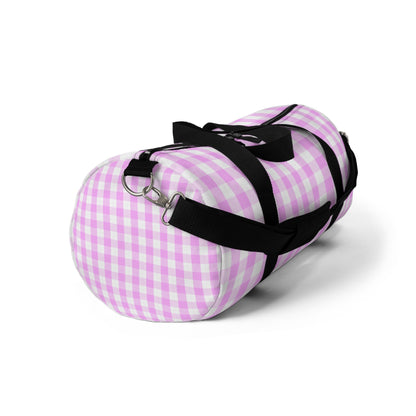 Pink Gingham Duffel Bag