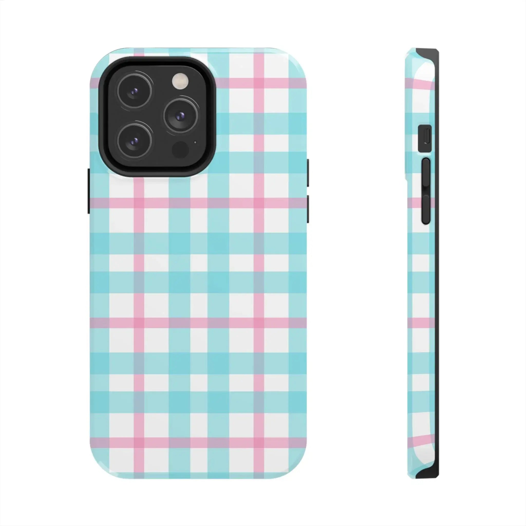 Pastel Gingham Phone Case (Apple & Android) - Pink Sweetheart