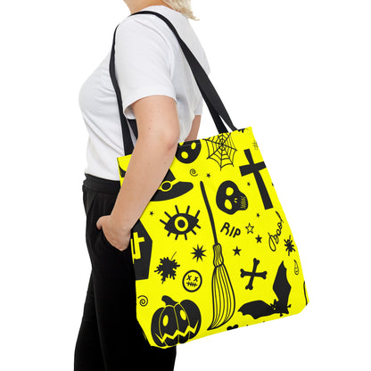 Spooky Neon Halloween Tote Bag