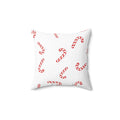 Mini Peppermint Candy CanesSquare Pillow - Pink Sweetheart