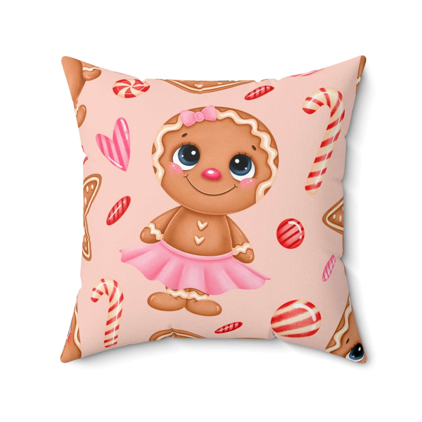 Gingerbread Girl Square Pillow