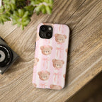 Cuddly Teddy Bear Phone Case (Apple & Android) - Pink Sweetheart