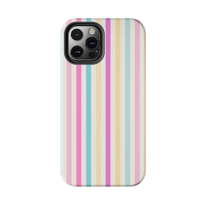 Pastel Candy Stripes Phone Cases