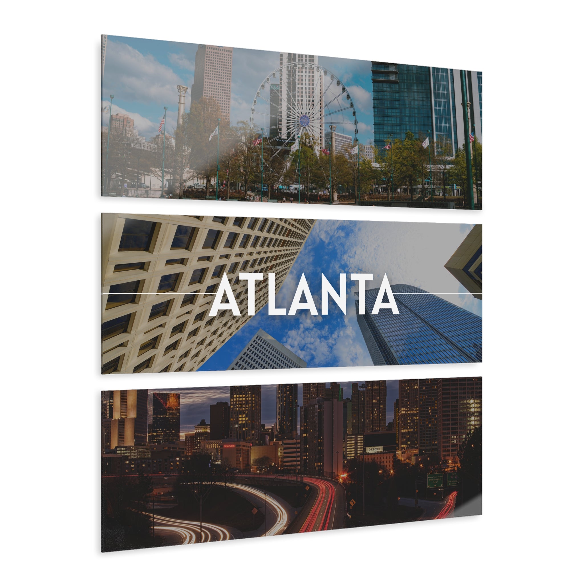 Atlanta Skyline Acrylic Prints (Triptych)