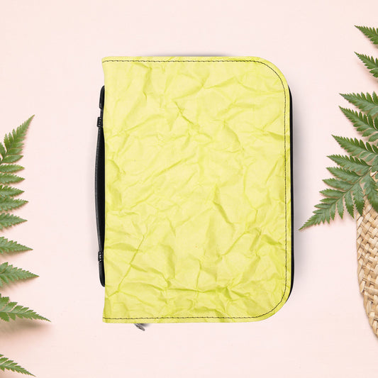 Wrinkled Bright Yellow Paper Book Cover