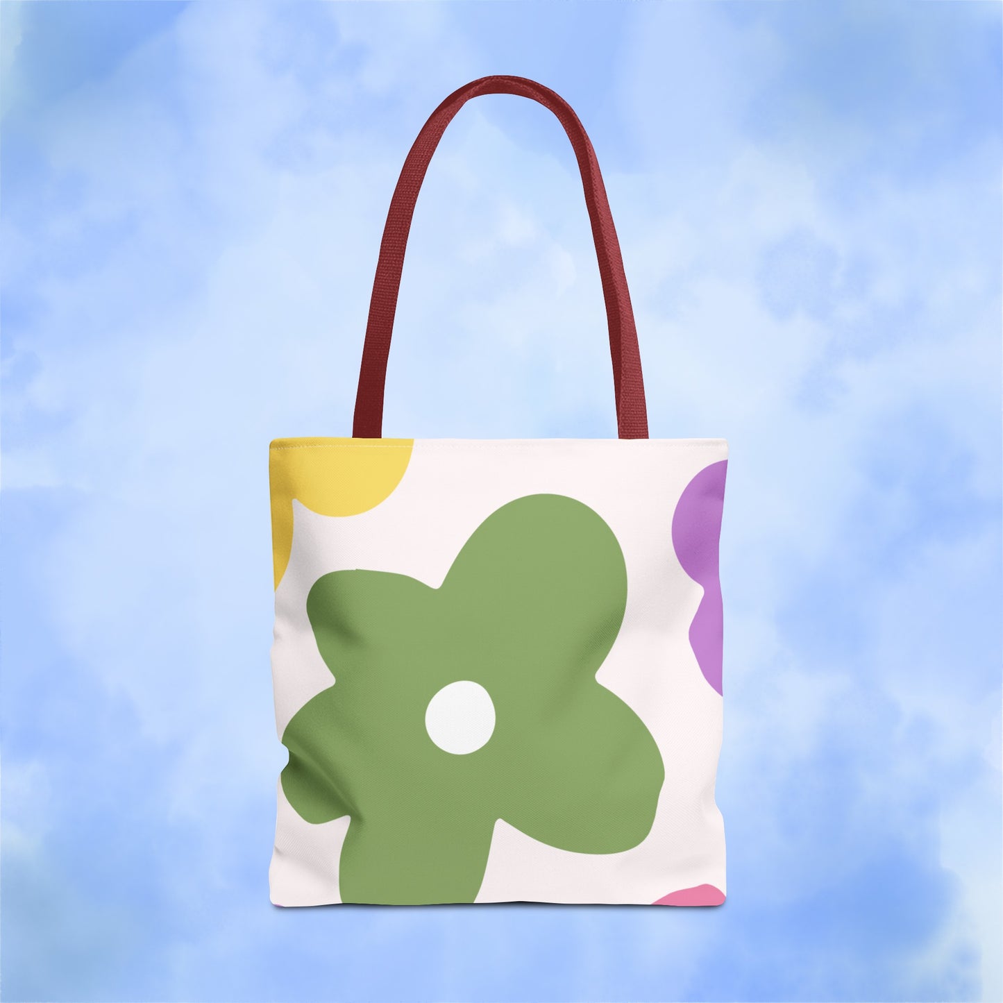 Retro Floral Tote Bag