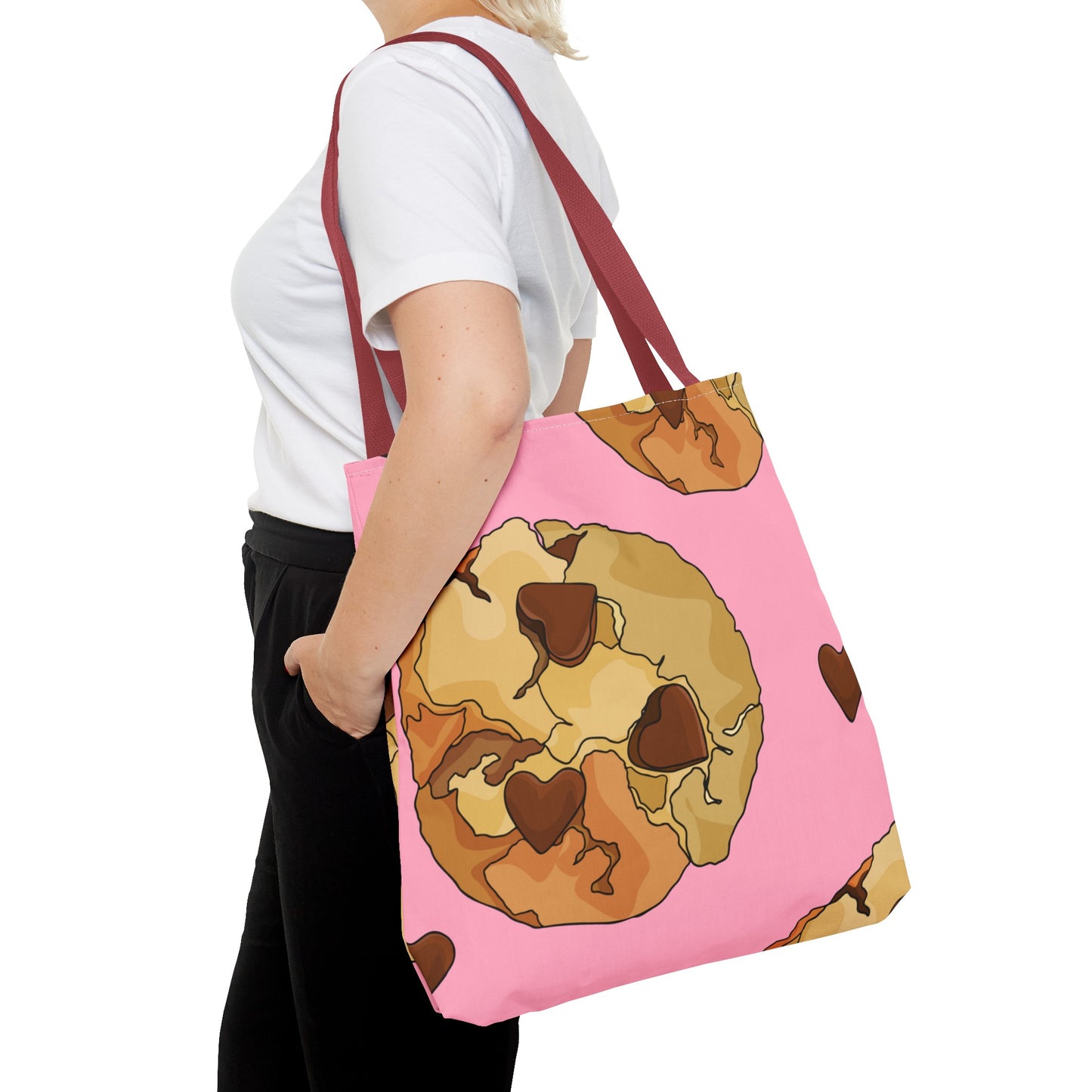 Chocolate Chip Heart Cookies Tote Bag