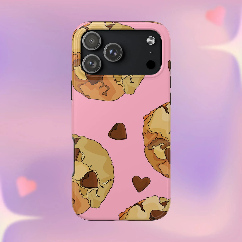 Chocolate Chip Cookies Phone Case (Apple & Android) - Pink Sweetheart