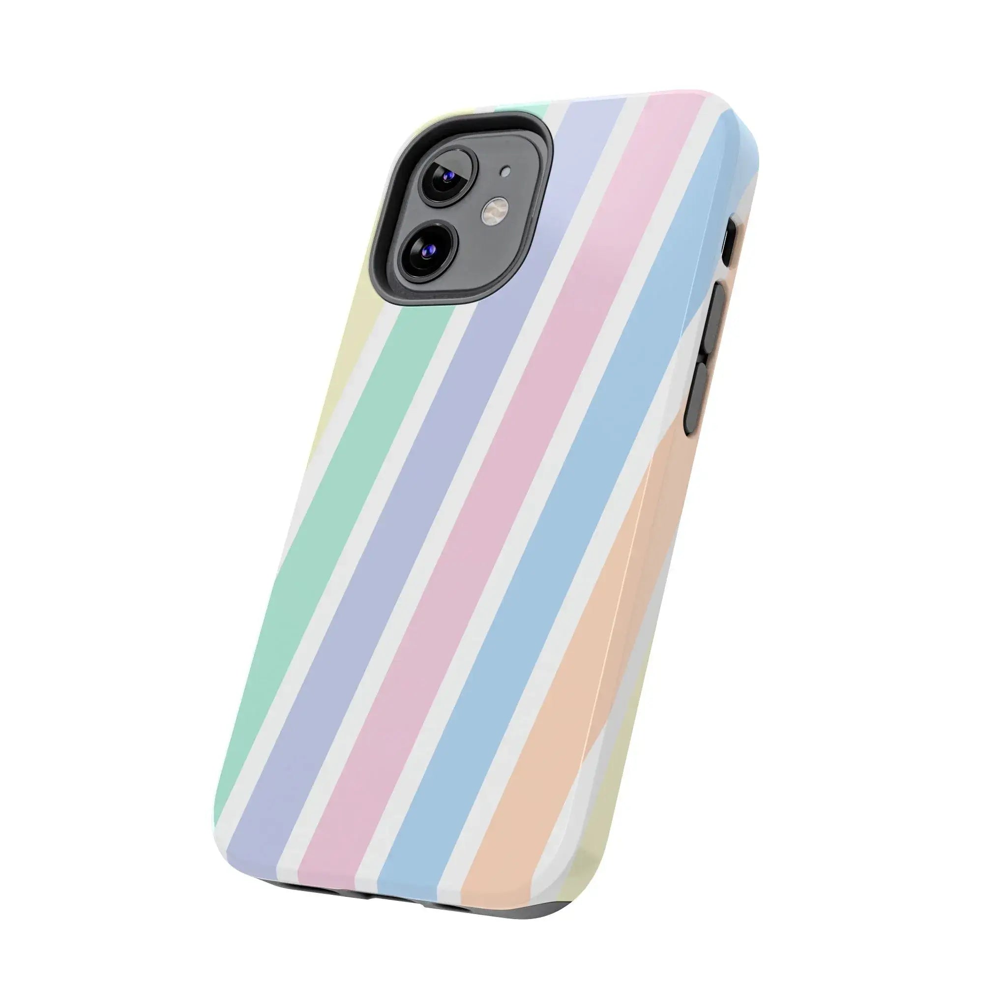 Pretty Pastel Lines Phone Case (Apple & Android) - Pink Sweetheart