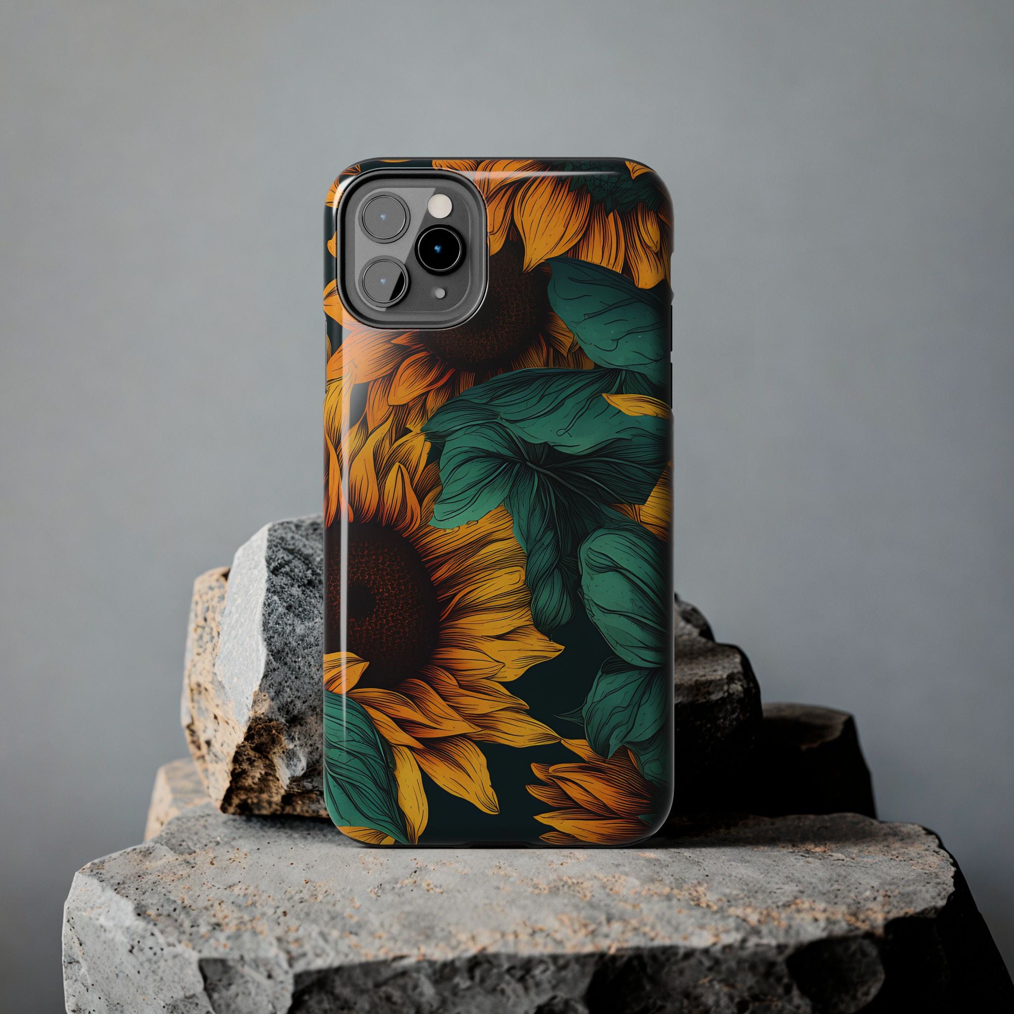 Dark Sunflower Phone Case (Apple & Android)