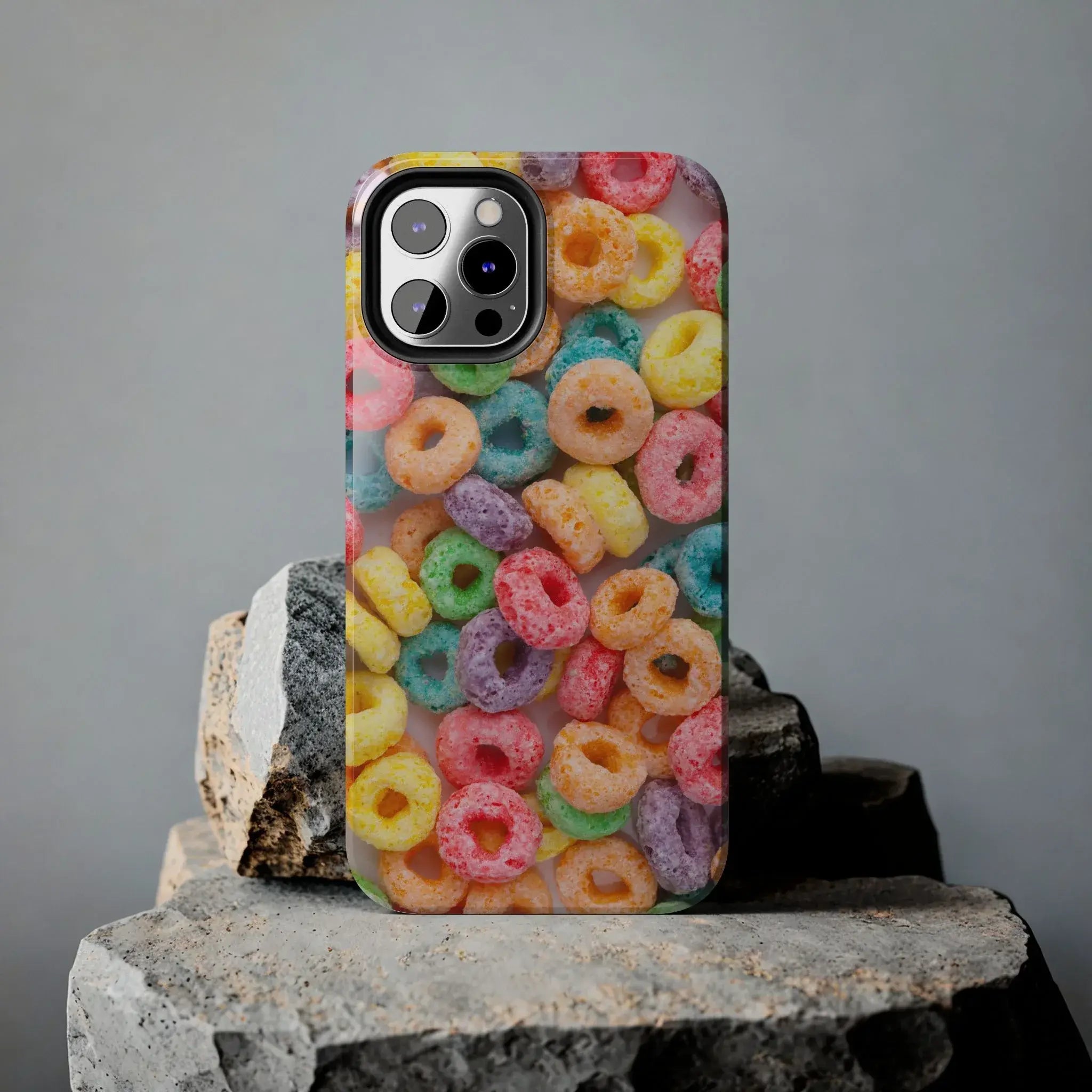 Morning Cereal Loops Phone Case (Apple & Android) - Pink Sweetheart