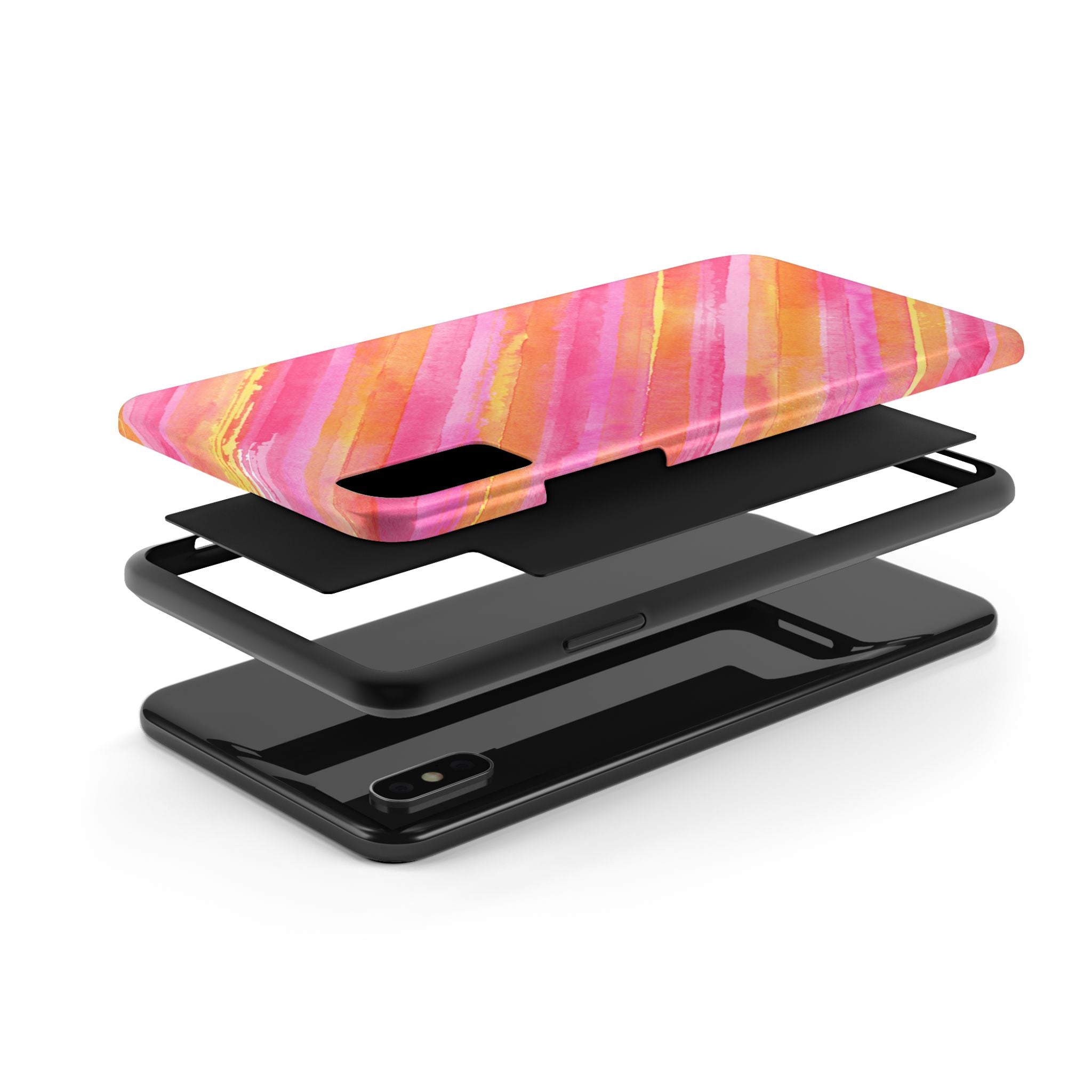 Pink Lemon Stripes Phone Case (Apple & Android)