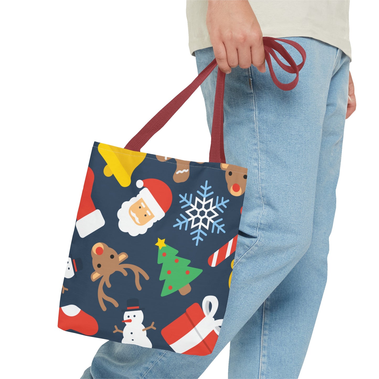 Jolly Christmas Pattern Tote Bag