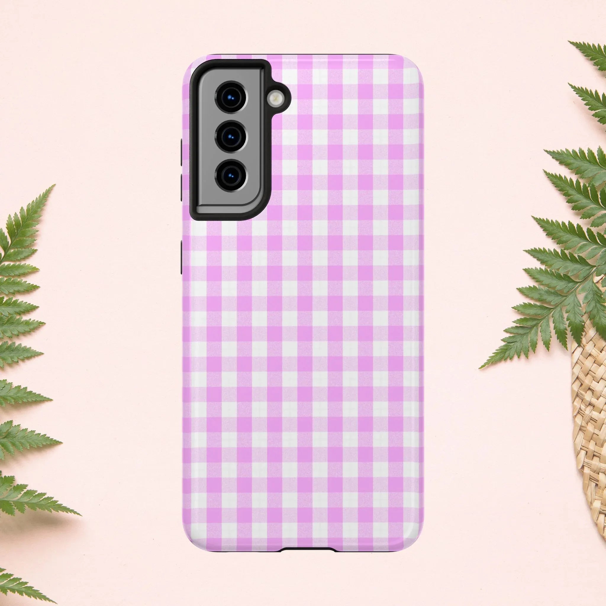 Pink Gingham Phone Case (Apple & Android) - Pink Sweetheart