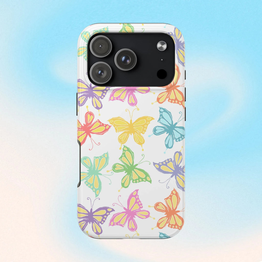 Busy Butterflies Phone Case (Apple & Android) - Pink Sweetheart