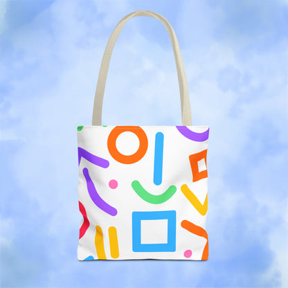 Colorful Doodle Shapes Tote Bag