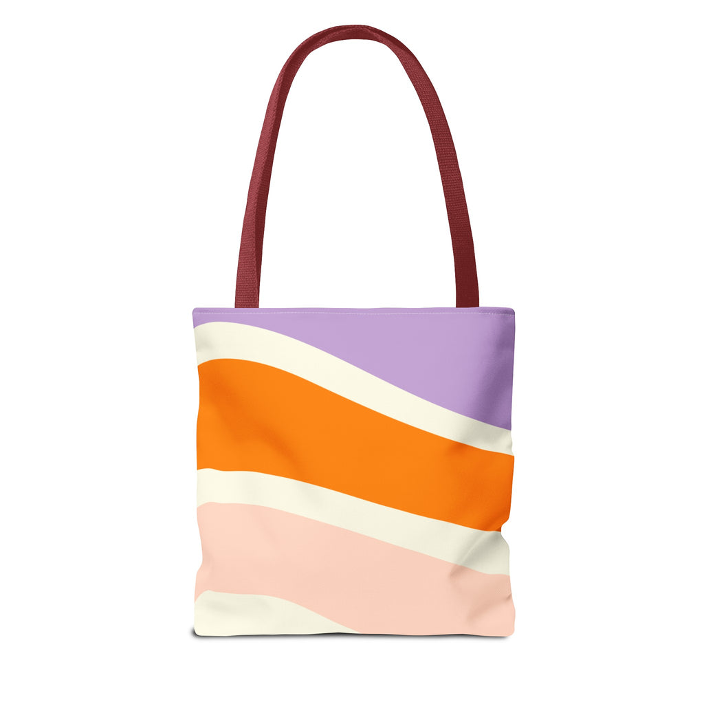 Retro Color Wave Tote Bag