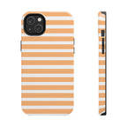 Orange Stripe Lines Phone Case (Apple & Android)